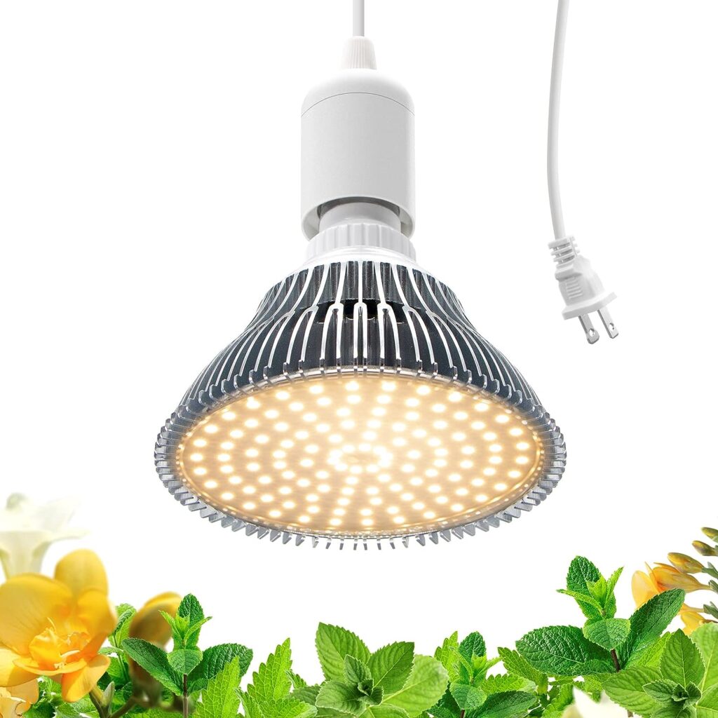 Bstrip LED Bulb with Hanging System, 25W Full Spectrum, with 16.4FT Power Cord, Pendant Grow Lights for Indoor Plants, Flowers, Garden, Greenhouse