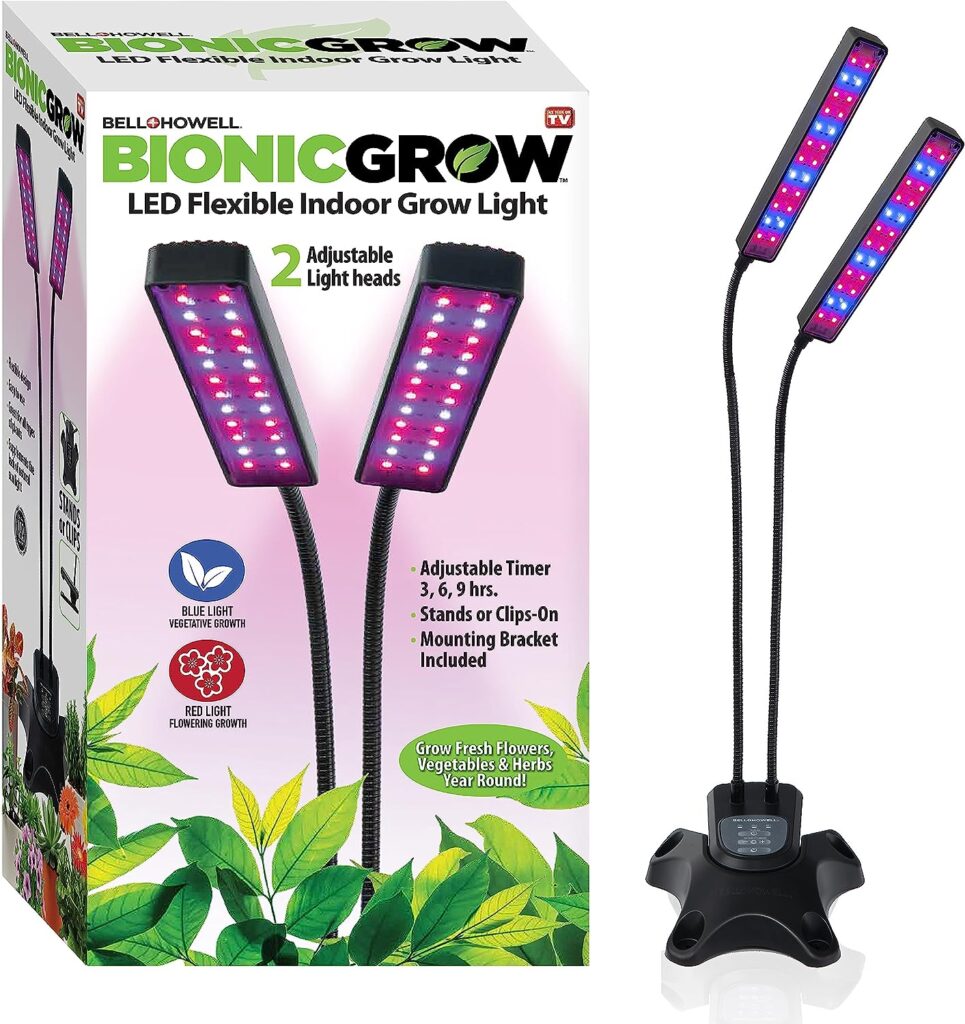 LED Grow Light for Indoor Plants Full Spectrum for Accelerated and Quality Growth, Plant Light for Indoor Plants, Rechargeable Plant Grow Light Indoor with Mounting Clip and Timer